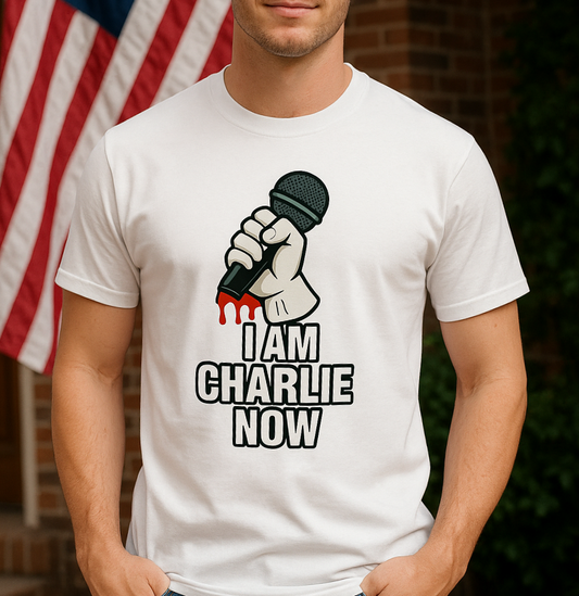 Charlie Kirk | 1993-2025 | Printed T-Shirt: I AM CHARLIE | BLOOD